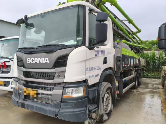 Un buen precio. Camión de bombeo de hormigón Usado 2022 Zoomlion 52m 52 metros bomba con camión Scania en línea