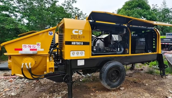 Buy 2017 Sany 8018 Diesel Trailer Mounted Concrete Pump online manufacture
