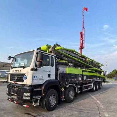 Buy Used 2023 Zoomlion 70m Concrete Pump Truck with Sitrak Chassis 6 Sections RZ Fold Boom 180 m³/h Output online manufacture