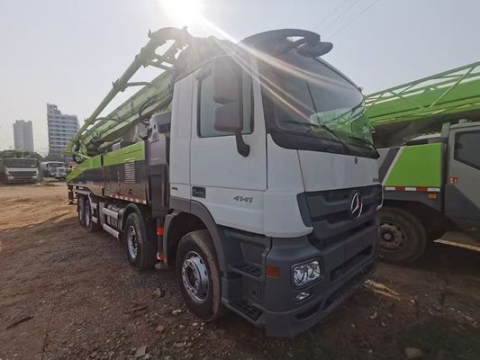 Bom preço. 2018 Zoomlion segunda mão 56M verde original bomba de concreto com chassi Benz on-line