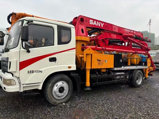 Bom preço. 2013 Sany 21 metros bomba de concreto vermelho usado com chassi Benz on-line