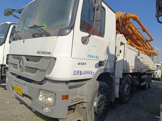 Bom preço. 2014 Zoomlion Original segunda mão 52 metros bomba de concreto verde com Benz on-line