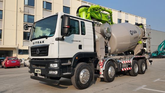 Un buen precio. Camión de bombeo de mezclador de hormigón de 28 m de marca Teila con 4 secciones de empuje 65 m3/h de salida y 8 MPa de presión en línea