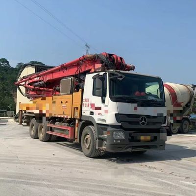 Bom preço. Caminhão de bomba de concreto usado 2019 SANY 47m 47 metros caminhão montado bomba de estrume de concreto on-line