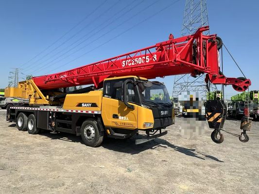 Bom preço. Máquinas de construção em segunda mão 2023 Sany 25 toneladas 250c5-8 caminhão guindaste com chassi de alto desempenho on-line