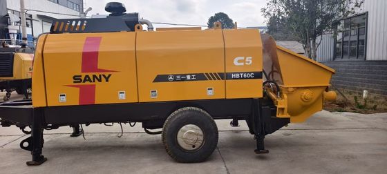 Bom preço. HBT60C Diesel Used Concrete Trailer Pump 2013 Sany Concrete Pump Reboque Atrás on-line