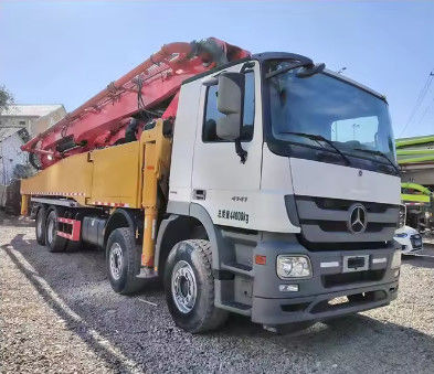 Un buon prezzo. 2014 SANY Used Concrete Pump Truck 56m Truck Mounted Boom Pump Completamente idraulico in linea