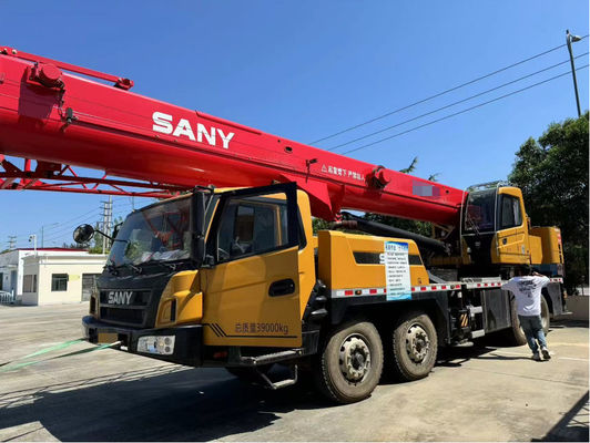 Bom preço. Guindaste de Caminhão Usado SANY STC500E Vermelho Cor 2023 50T Máquinas de Elevação Totalmente Hidráulicas on-line