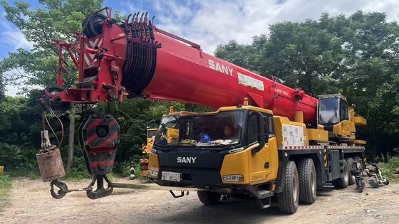 Bom preço. 2023 SANY Cranes móveis de caminhão de segunda mão 100T Cranes de caminhão totalmente hidráulicos Usados on-line
