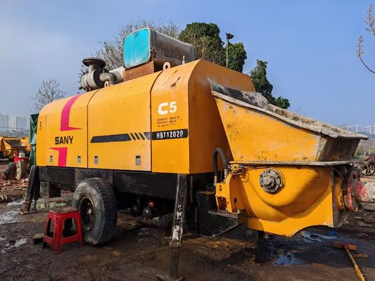 Bom preço. 2019 Sany 120-20 Remolque montado bomba de concreto máquinas de concreto usadas on-line