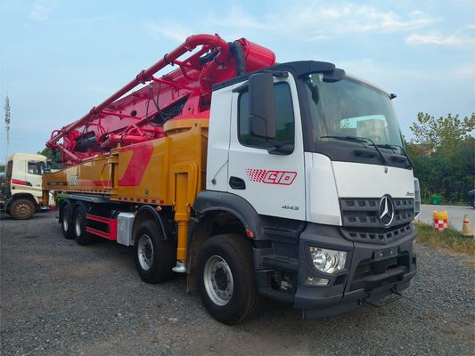 Bom preço. 2021 SANY Usado 62m caminhão de bomba de concreto com chassi Benz máquinas de construção on-line