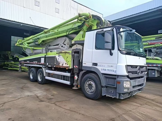 2019 Used Zoomlion 49M Concrete Pump Truck Mercedes Benz Chassis Gross weight 35000kg Second Hand 49 Meters Beton Pump Truck