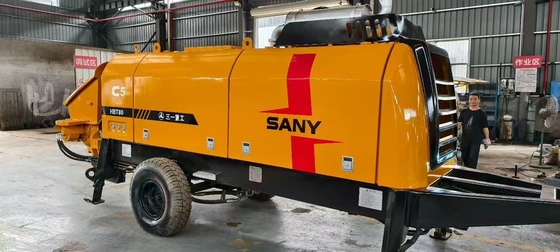 Good price 2015 refurbished Trailer Mounted Concrete Pump Sany 8018 Stationary Trailer Pump online