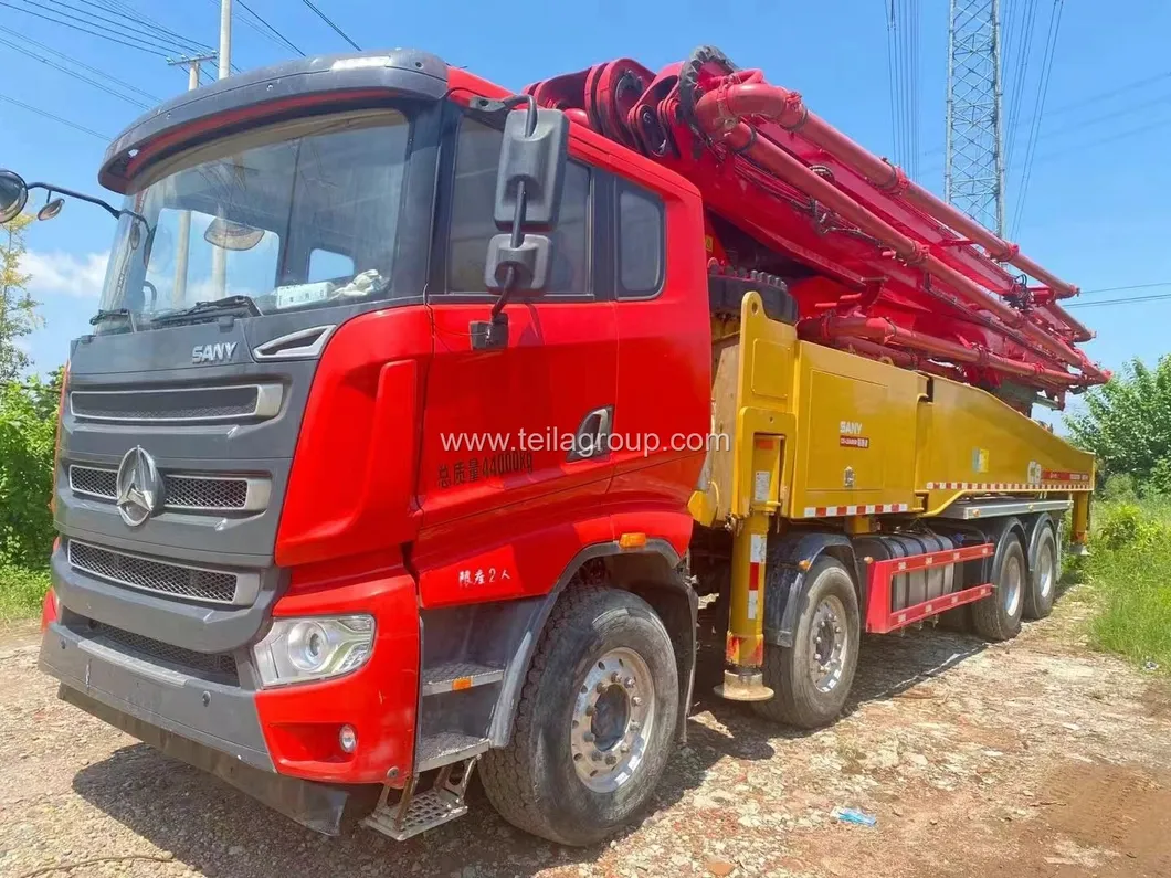 2020 Sany 2a mão caminhões de concreto 56m caminhão montado bomba de concreto usado 0