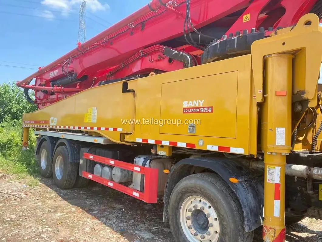 2020 Sany 2a mão caminhões de concreto 56m caminhão montado bomba de concreto usado 2