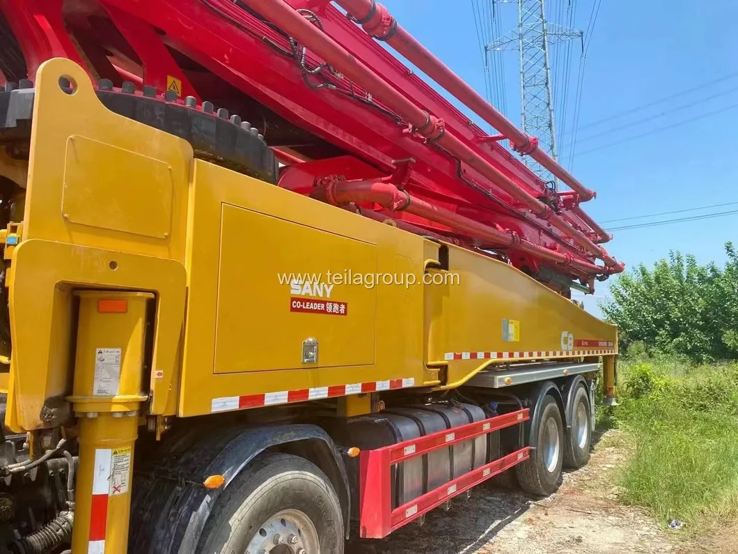 2020 Sany 2a mão caminhões de concreto 56m caminhão montado bomba de concreto usado 3