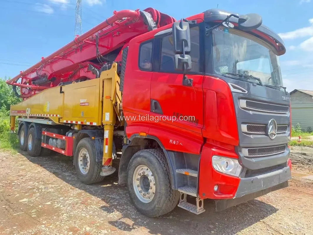 2020 Sany 2a mão caminhões de concreto 56m caminhão montado bomba de concreto usado 6