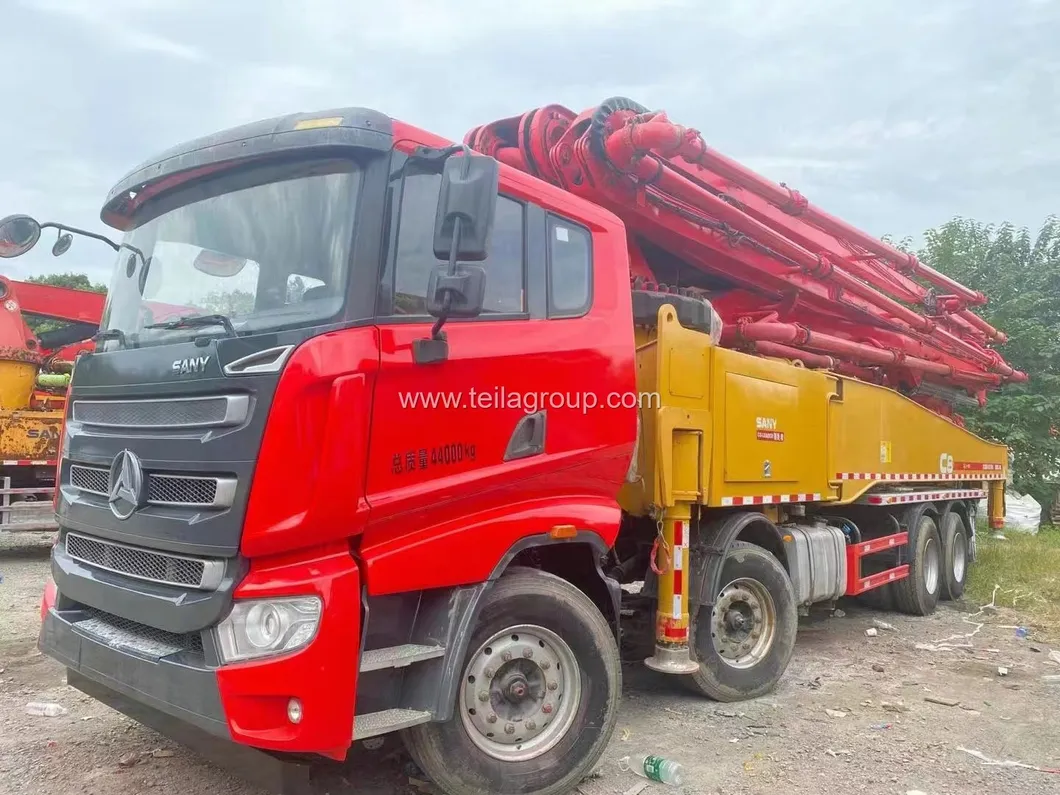 2020 Sany 2a mão caminhões de concreto 56m caminhão montado bomba de concreto usado 7