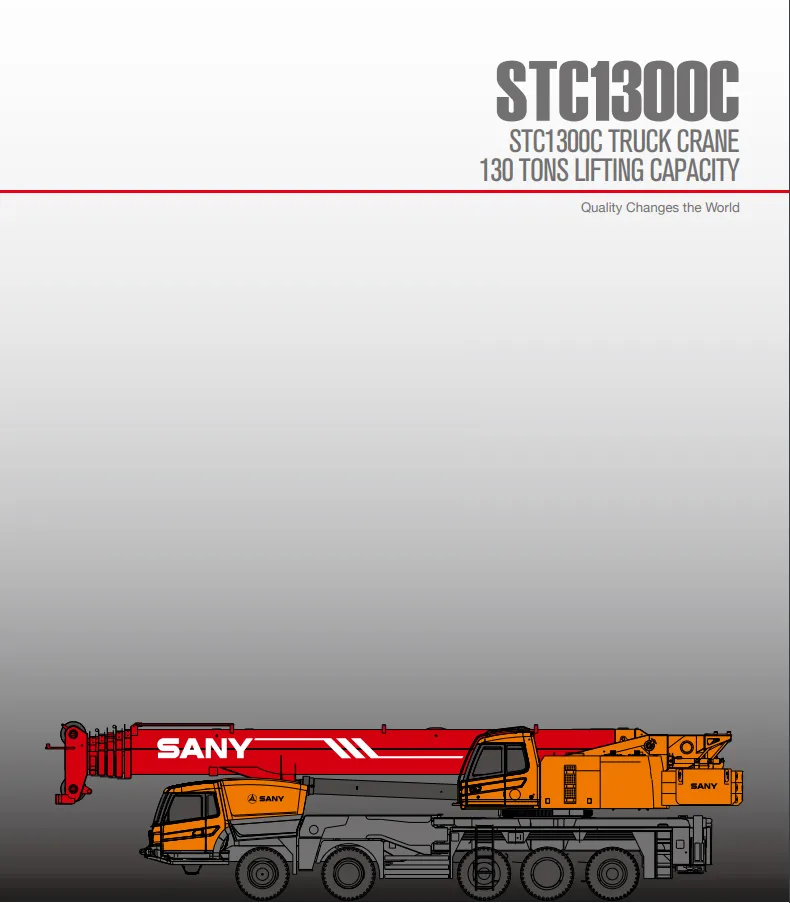Usado Sany Stc1300c 130t 130 toneladas caminhão guindaste móvel para venda 0